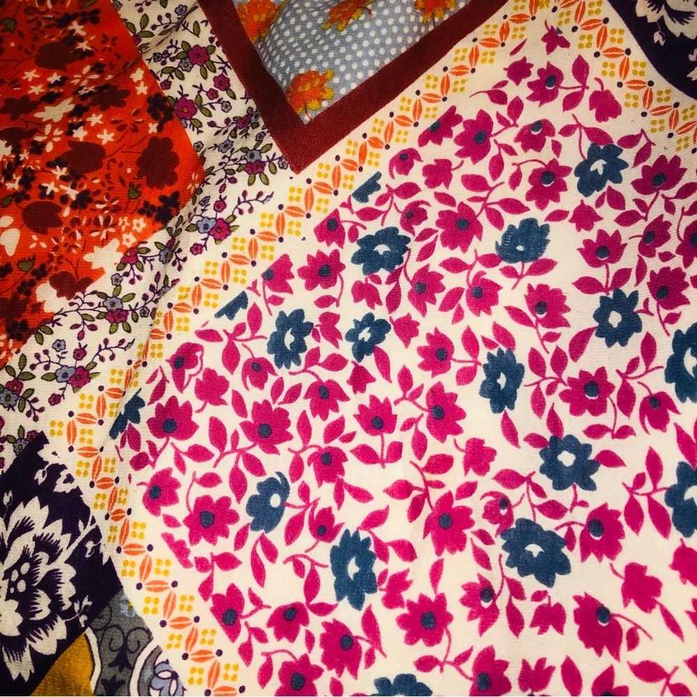 Mimi & Maggie Multi Print Florals Handkerchief Patchwork Dress Size 4